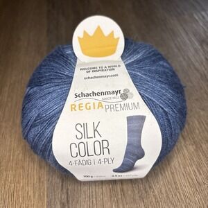 Regia Premium SILK BLEND 4ply Sock Knitting Yarn 00053 Wool Silk Nylon 100g 437y